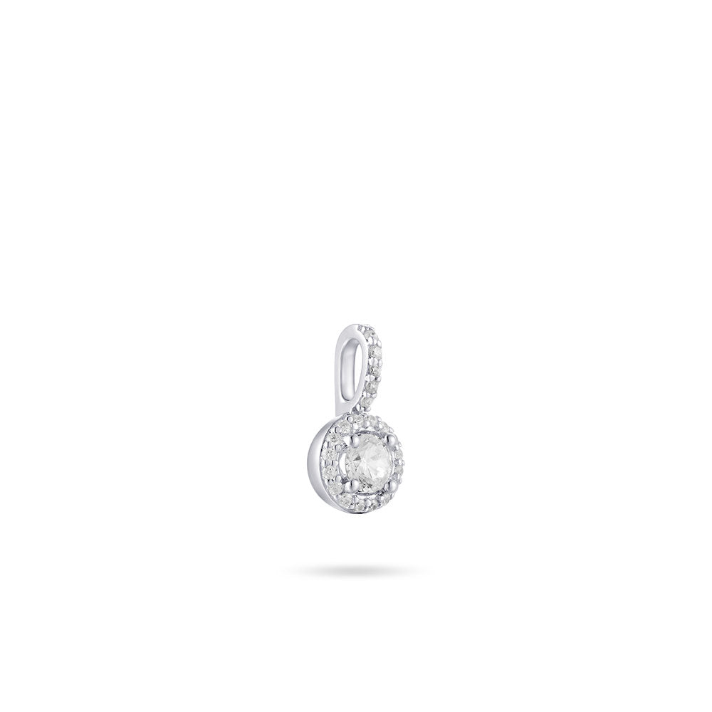 Gisser Hanger Zilver Gerhodineerd Zirkonia Wit – P1090 – foto 2