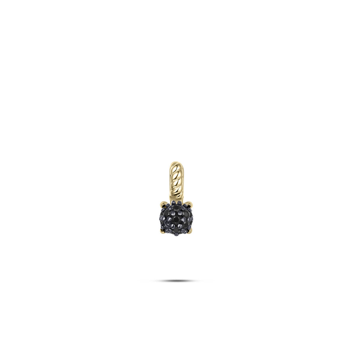 Gisser Hanger Zilver Geel Verguld Zirkonia Zwart – P1092YZ