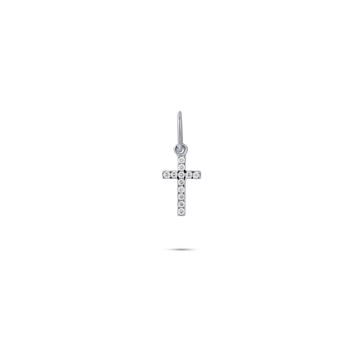 Gisser Hanger Zilver Gerhodineerd Zirkonia Wit – P1102