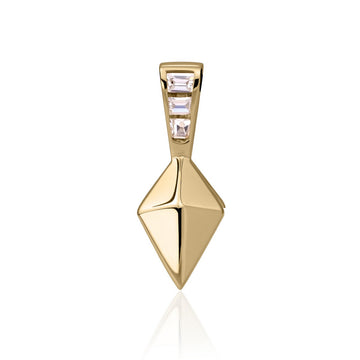 Sparkling Jewels Hanger | Pyramid Edge- Silver - Polished CZ Gold plated - PENG27