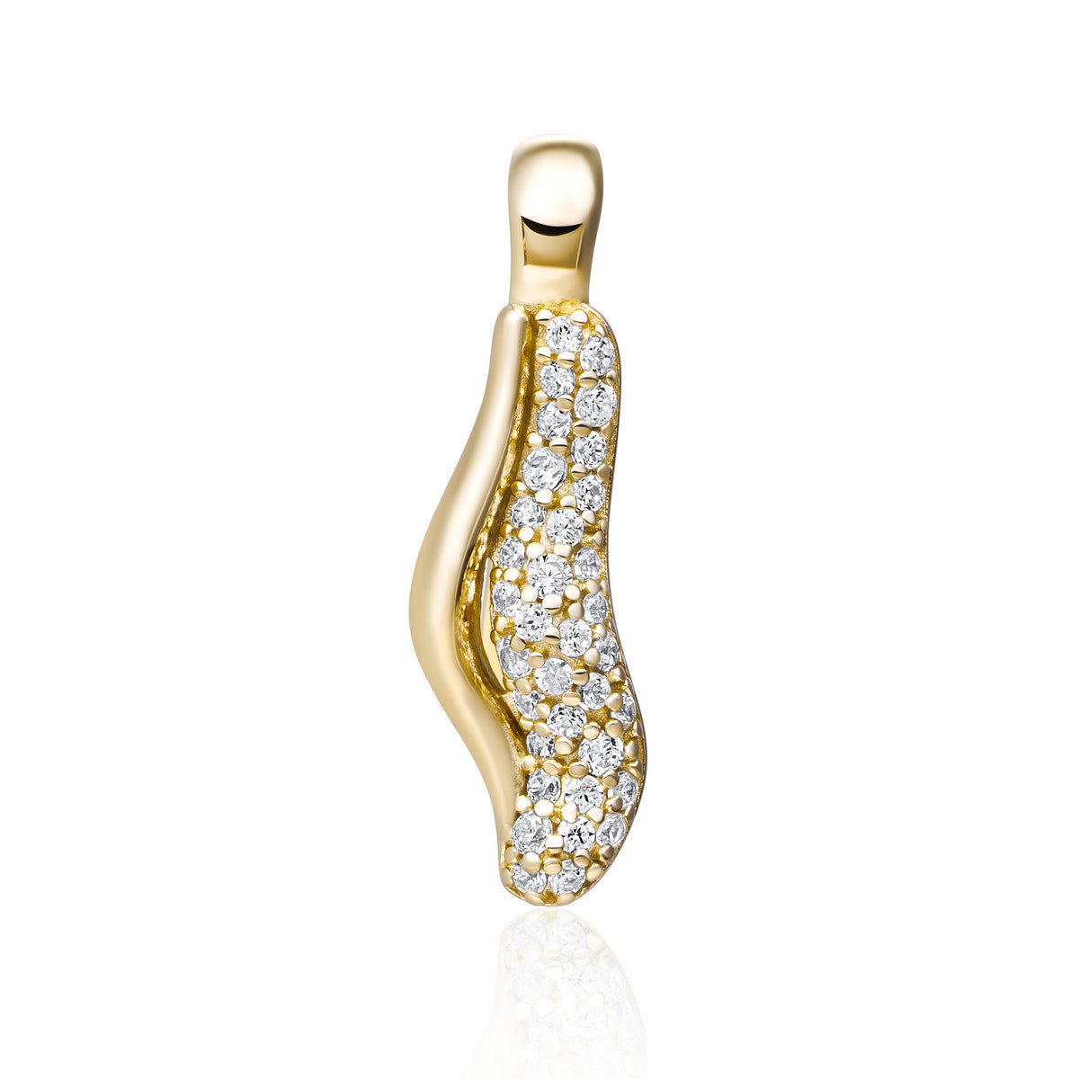 Sparkling Jewels Hanger Pavé Twirl Clip Zirkonia PENG32 Goudkleurig