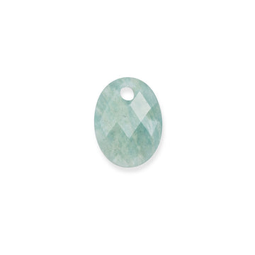 Sparkling Jewels Hanger Gemstone | Medium Oval Rich Green Amazonite PENGEM57-MO
