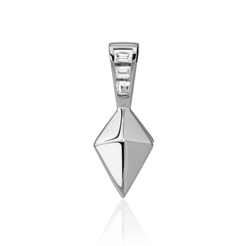 Sparkling Jewels - Hanger: Pyramid Edge - Silver - Polished CZ Rhodium plated - PENS27, exclusief en kwalitatief hoogwaardig. Ontdek nu!