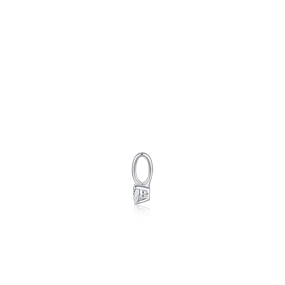 Gisser Hanger Zilver Gerhodineerd Lab grown diamant – PL001/3.5 – foto 3