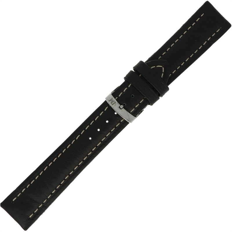 Morellato Basic Collection Horlogeband Leer Zwart Kuga