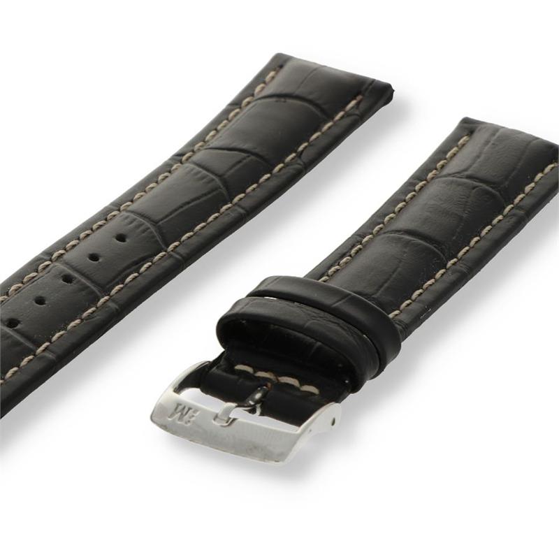 Morellato Basic Collection Horlogeband Leer Zwart Plus