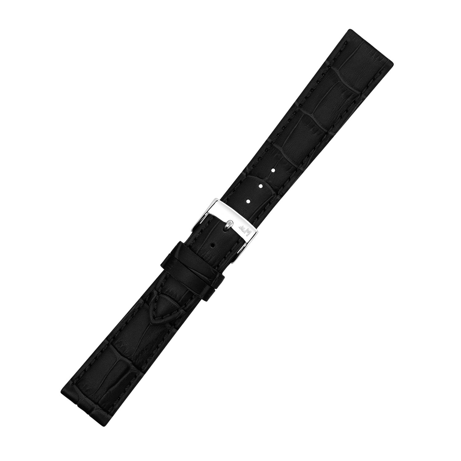 Morellato Bolle Horlogeband Leer Zwart