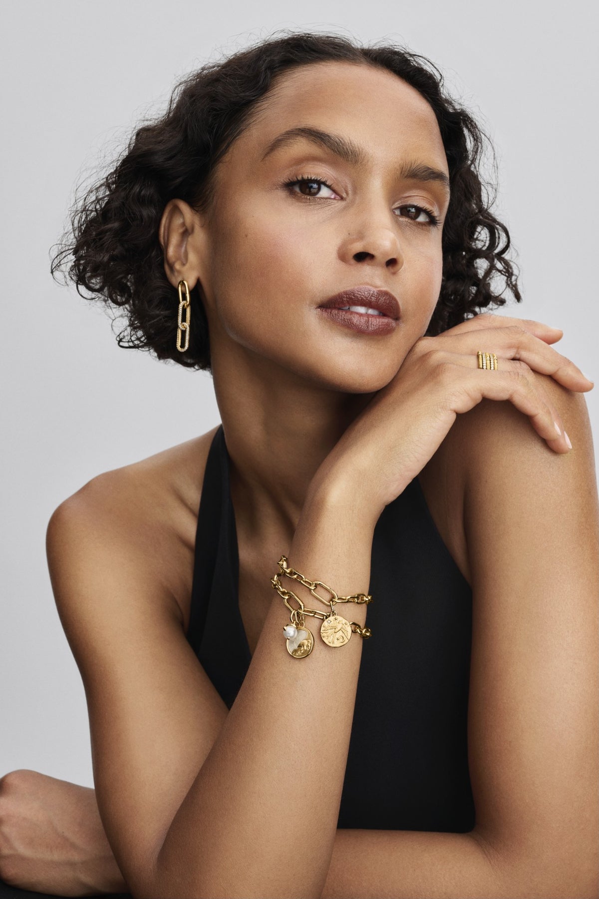 Pandora ME Styling Pavé Double Link goudverguld 769660C01