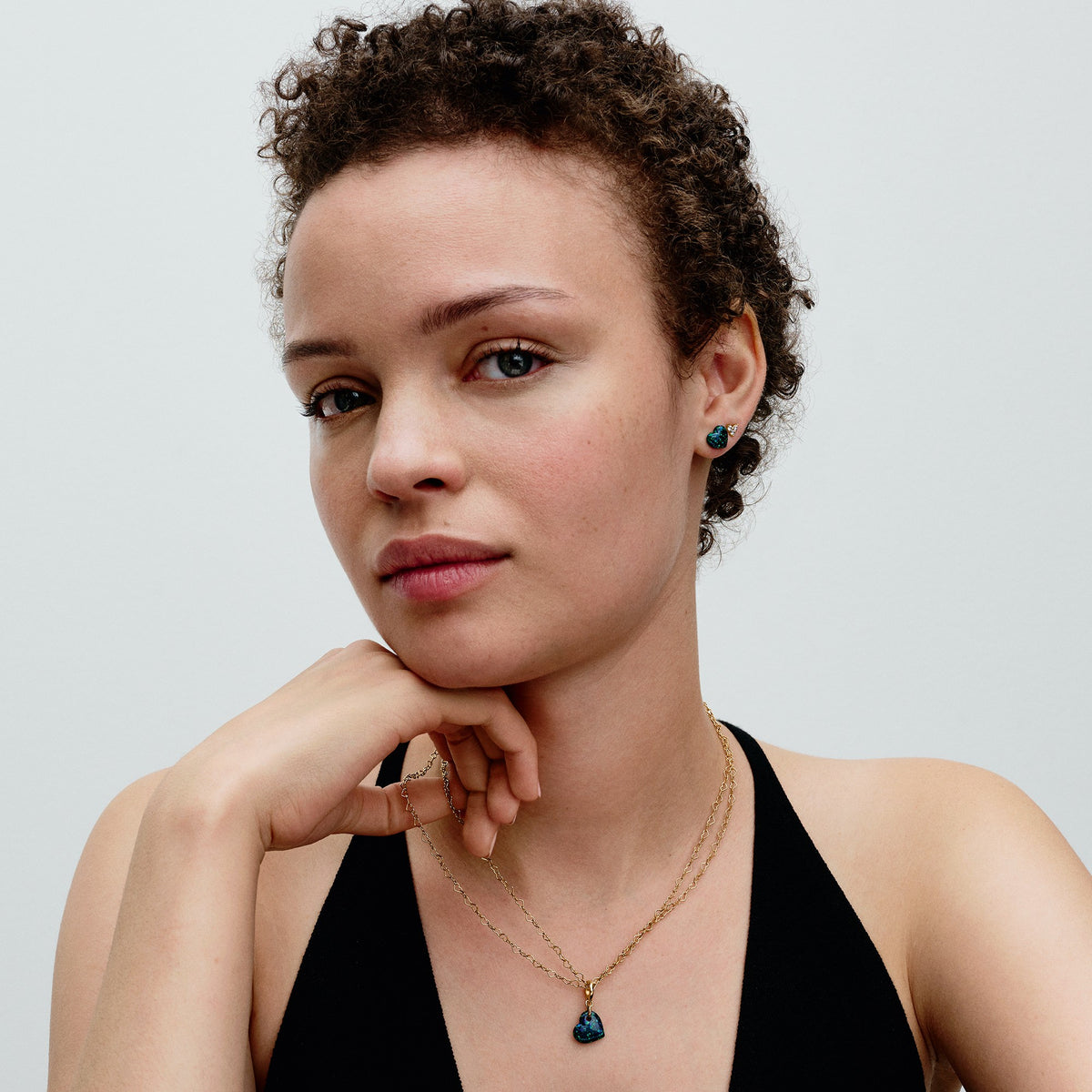 Pandora Opalescent Groen Hart Hangende Bedel goudverguld 763348C01