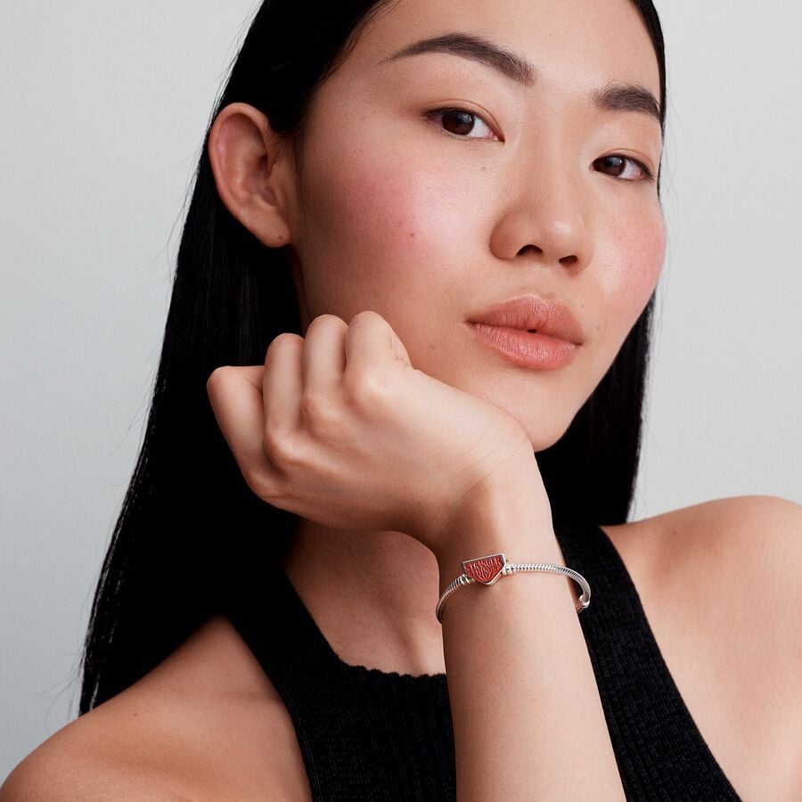 Pandora Project Red Stranger Things slangenschakelarmband met sluiting - 593572C01 - PansiteNederland.nl