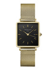 Rosefield horloge QBMG-Q06 The Boxy Black Mesh Gold - PansiteNederland.nl
