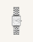 Rosefield horloge QMWSS-Q020 The Boxy XS White Sunray Steel Silver - PansiteNederland.nl
