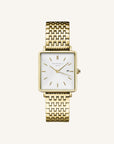 Rosefield horloge QWSG-Q09 The Boxy White Sunray Steel Gold - PansiteNederland.nl