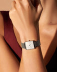 Rosefield horloge QWSS-Q08 The Boxy White Sunray Steel Silver - PansiteNederland.nl