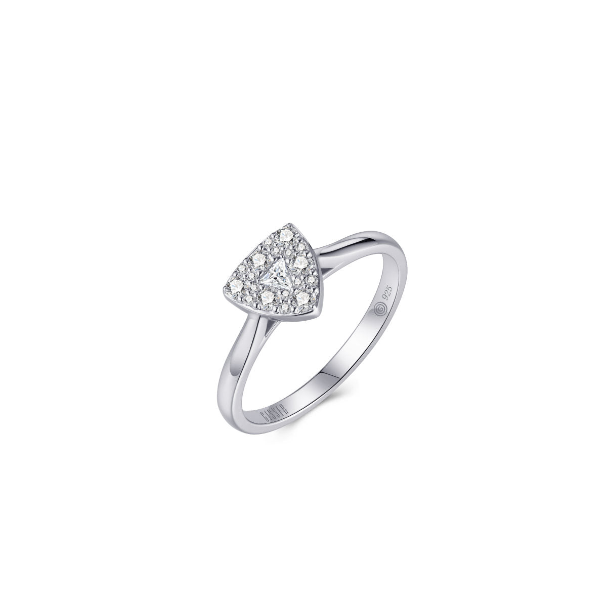 Gisser Ring Zilver Gerhodineerd Zirkonia Wit – R085