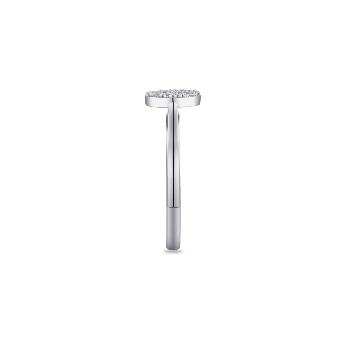 Gisser Ring Zilver Gerhodineerd Zirkonia Wit – R086 – foto 3