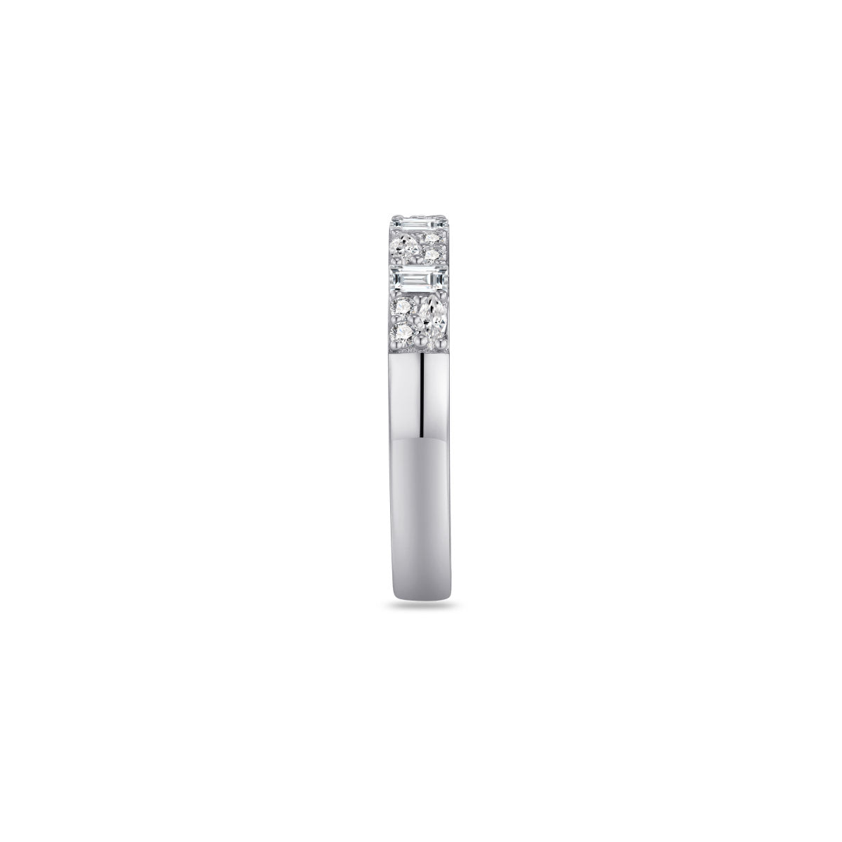 Gisser Ring Zilver Gerhodineerd Zirkonia Wit – R087 – foto 3