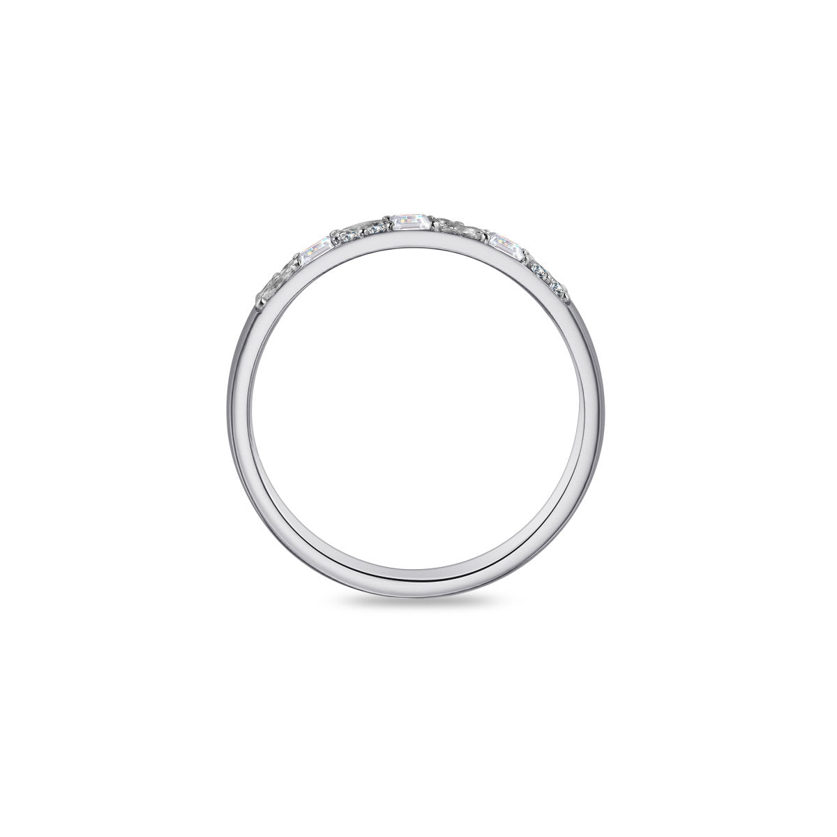 Gisser Ring Zilver Gerhodineerd Zirkonia Wit – R087 – foto 4