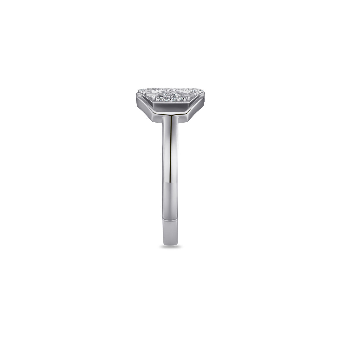 Gisser Ring Zilver Gerhodineerd Zirkonia Wit – R089 – foto 3
