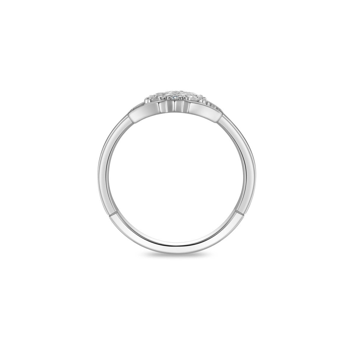 Gisser Ring Zilver Gerhodineerd Zirkonia Wit – R089 – foto 4