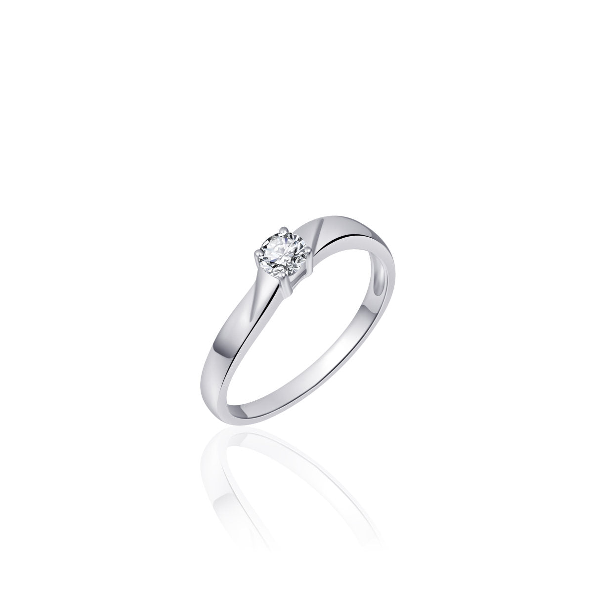 Gisser Ring Zilver Gerhodineerd Zirkonia Wit – R239