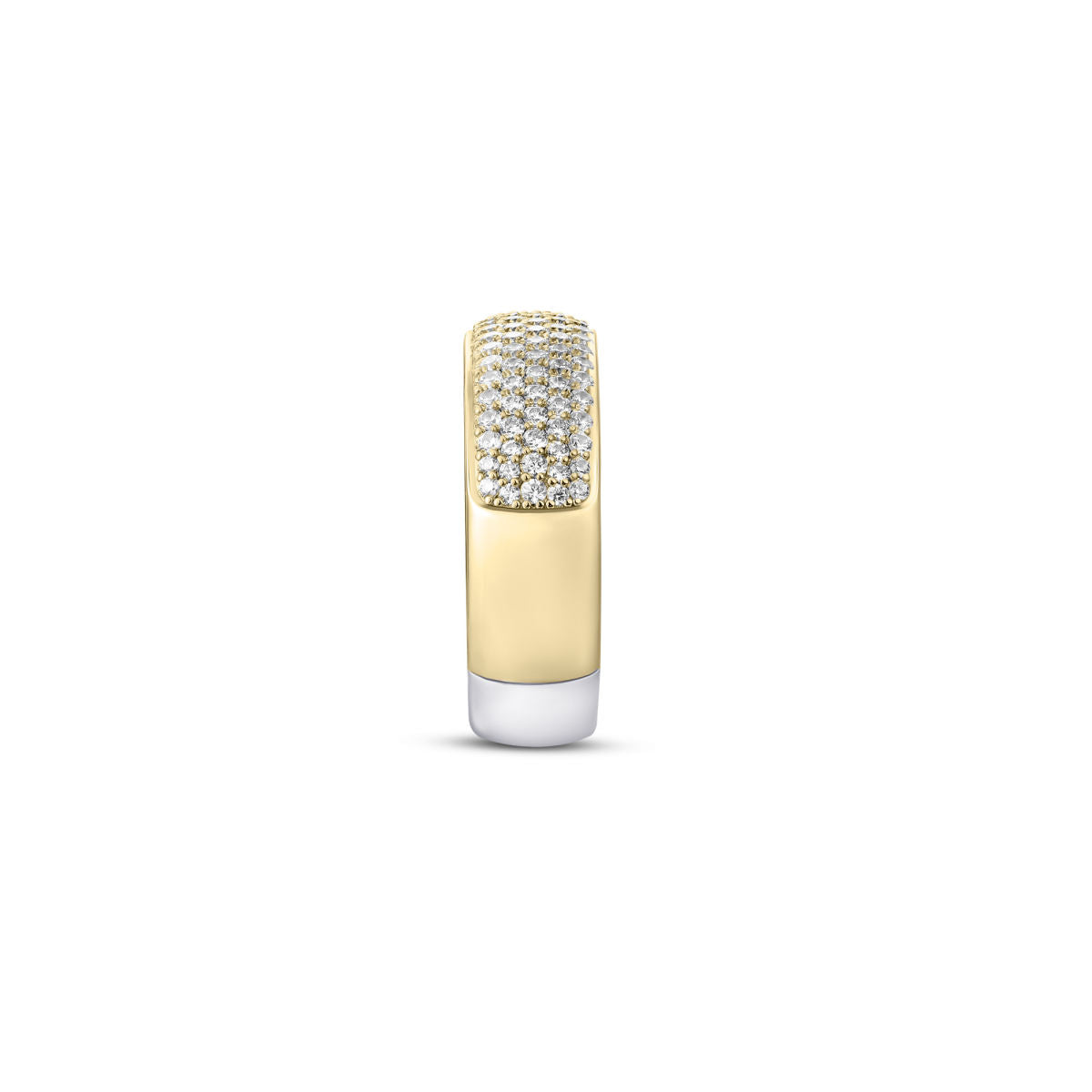 Gisser Ring Zilver Geel Verguld Zirkonia Wit – R364Y – foto 3