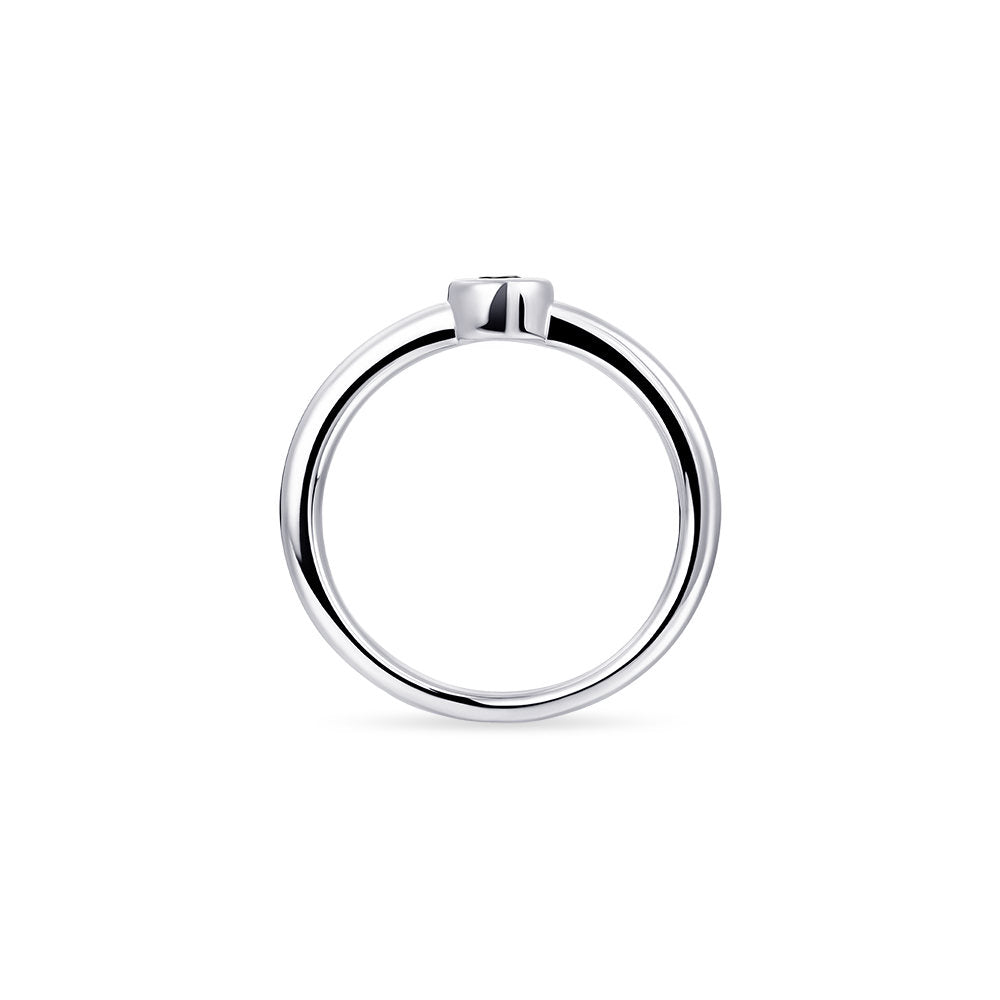Gisser Ring Zilver Gerhodineerd Zirkonia Blauw – R373B – foto 4