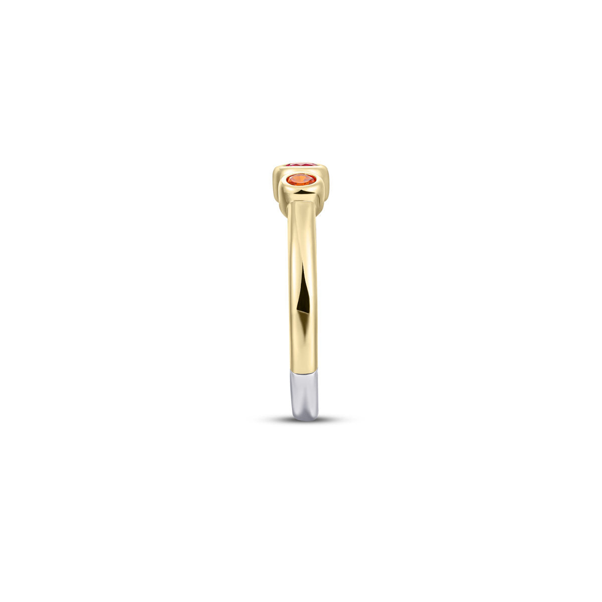 Gisser Ring Zilver Geel Verguld Zirkonia Roze – R378YOF – foto 3