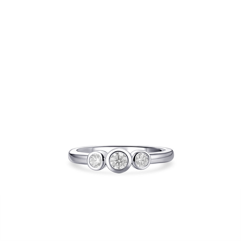 Gisser Ring Zilver Gerhodineerd Zirkonia Wit – R378 – foto 2