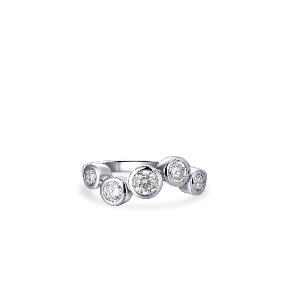 Gisser Ring Zilver Gerhodineerd Zirkonia Wit – R381 – foto 2