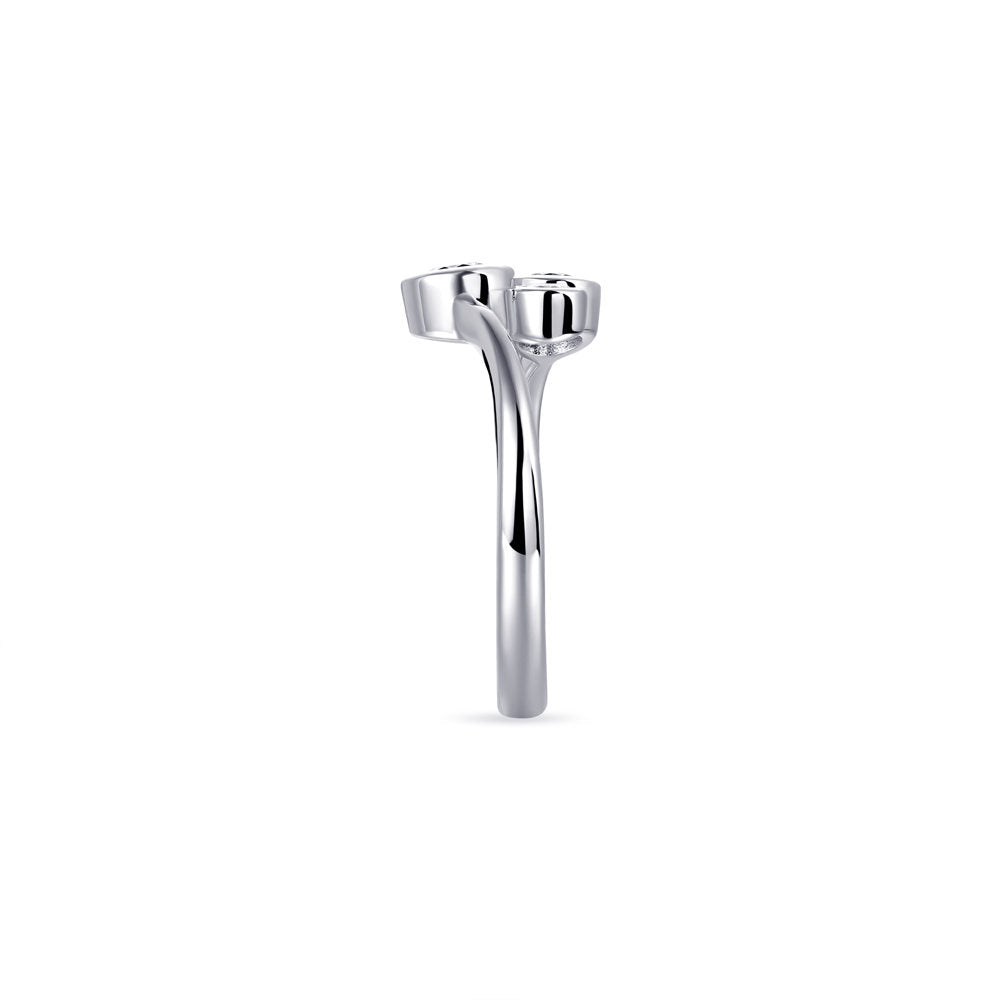 Gisser Ring Zilver Gerhodineerd Zirkonia Wit – R383 – foto 3