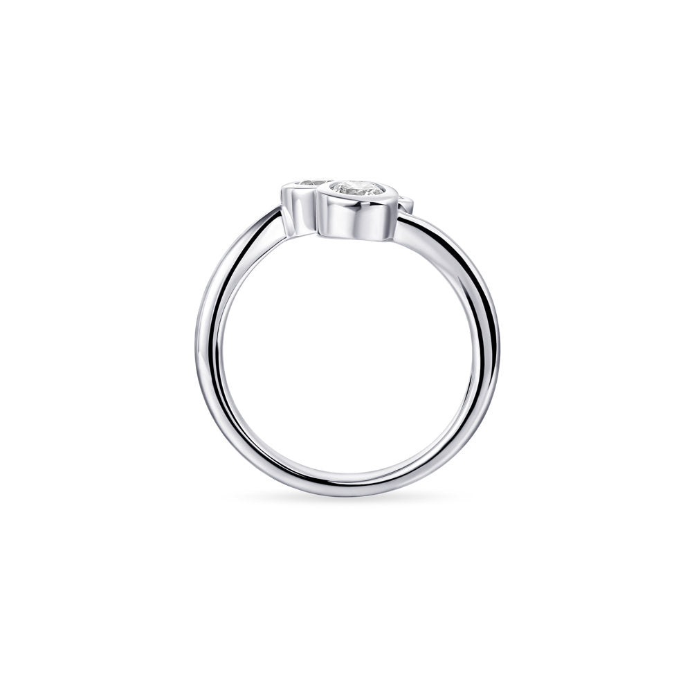 Gisser Ring Zilver Gerhodineerd Zirkonia Wit – R383 – foto 4