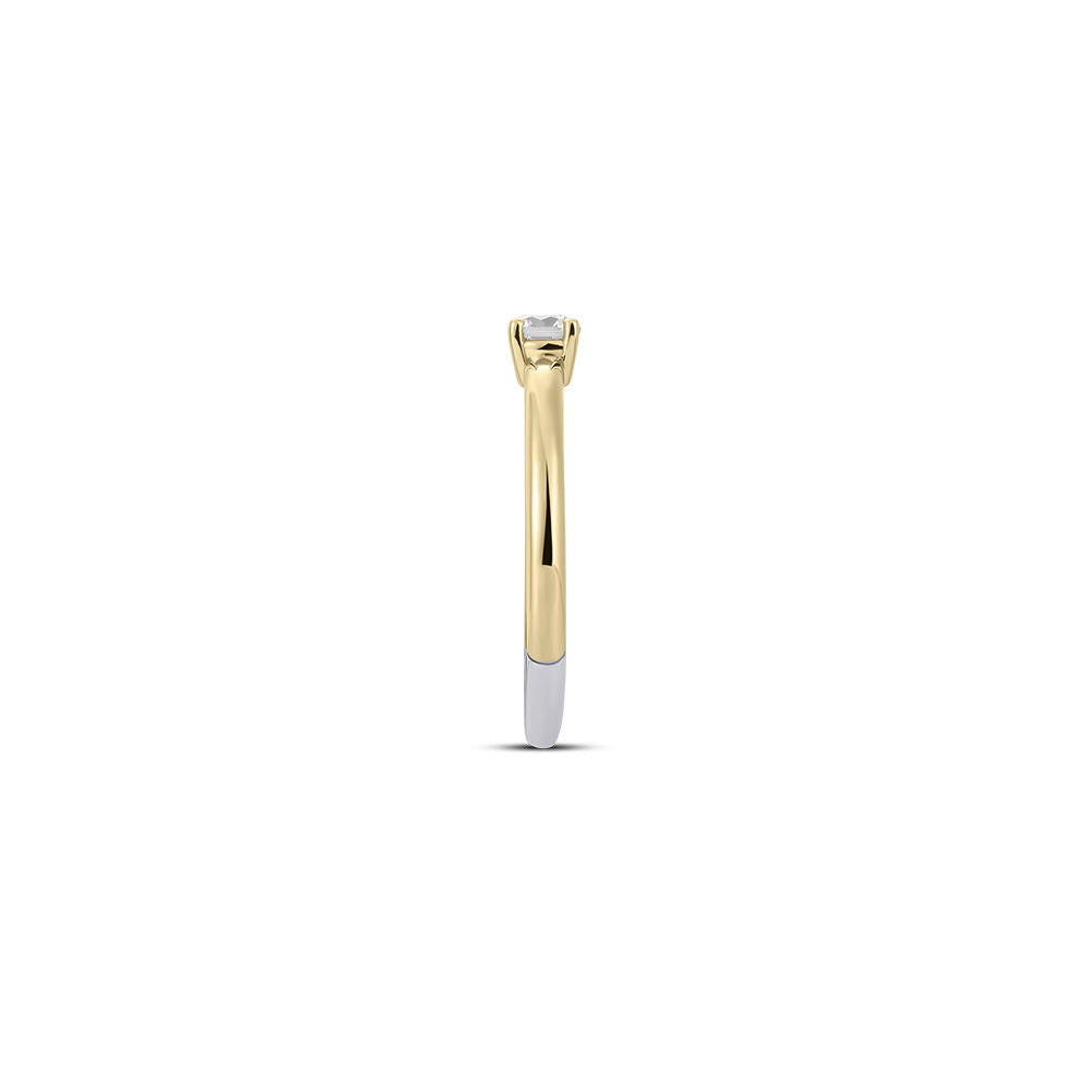 Gisser Ring Zilver Geel Verguld Zirkonia Wit – R394Y – foto 3