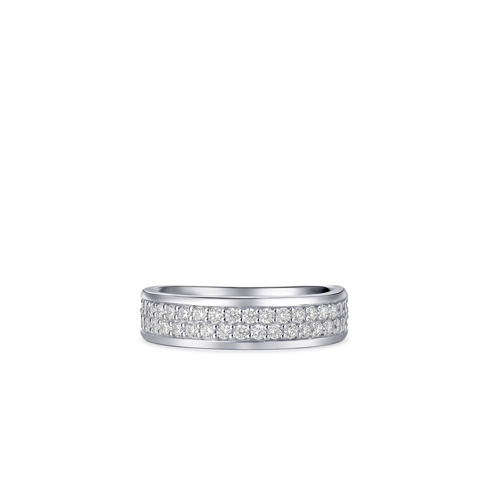 Gisser Ring Zilver Gerhodineerd Zirkonia Wit – R401 – foto 2