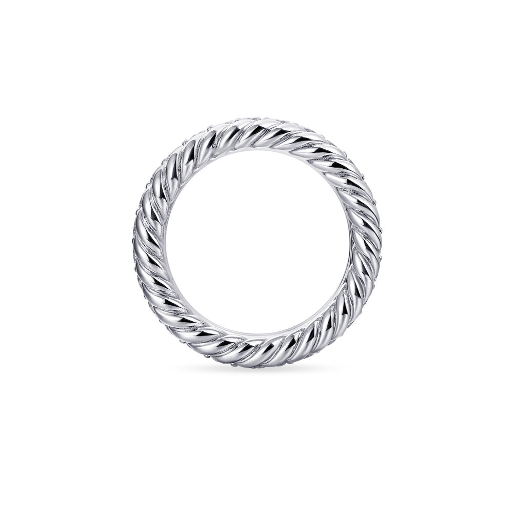 Gisser Ring Zilver Gerhodineerd Zirkonia Wit – R410 – foto 4