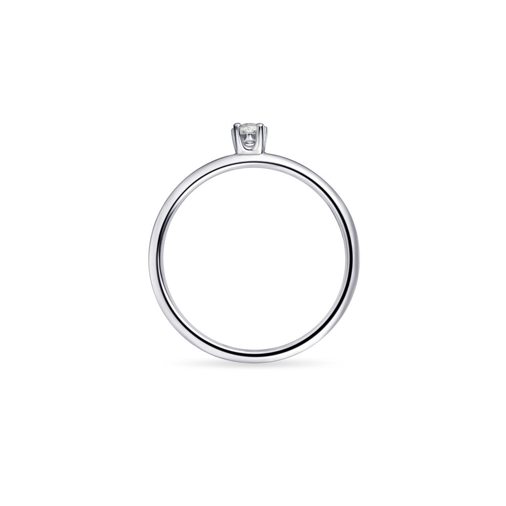 Gisser Ring Zilver Gerhodineerd Zirkonia Wit – R415 – foto 4