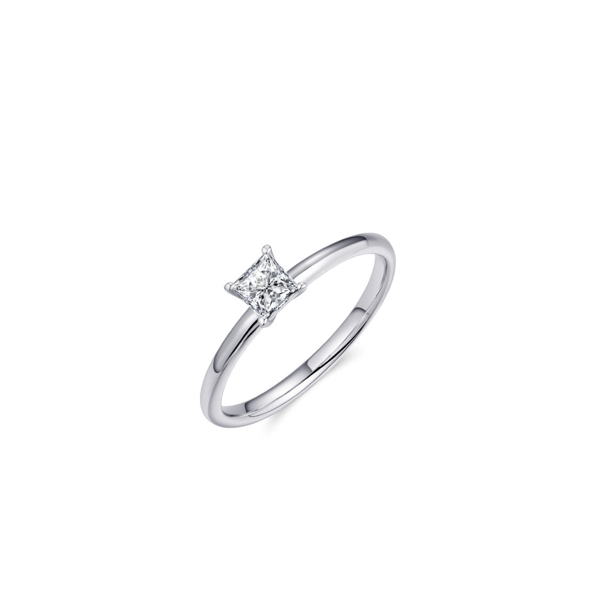 Gisser Ring Zilver Gerhodineerd Zirkonia Wit – R416