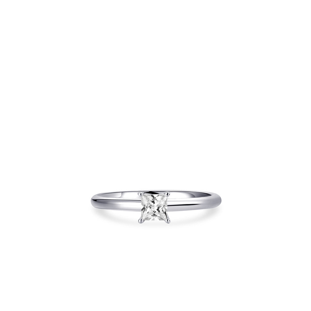 Gisser Ring Zilver Gerhodineerd Zirkonia Wit – R416 – foto 2