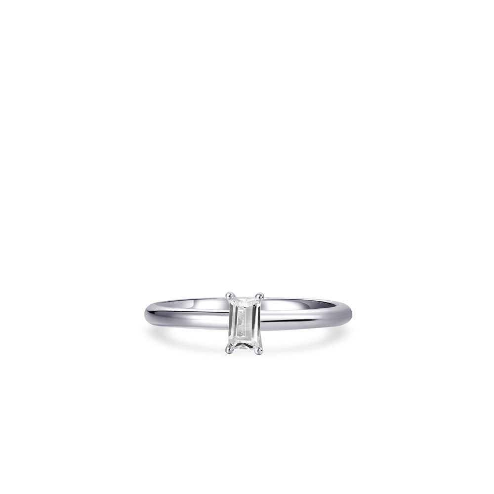 Gisser Ring Zilver Gerhodineerd Zirkonia Wit – R417 – foto 2