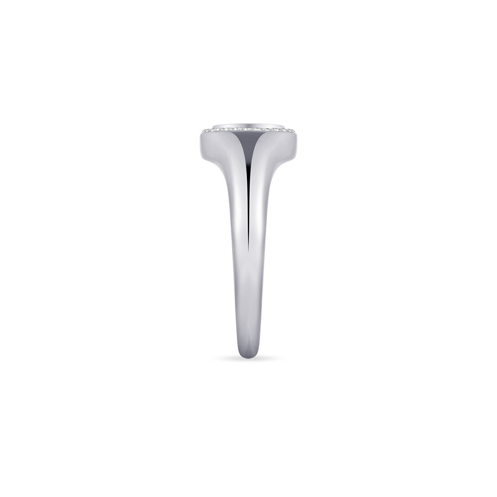 Gisser Ring Zilver Gerhodineerd Zirkonia Wit – R422 – foto 3