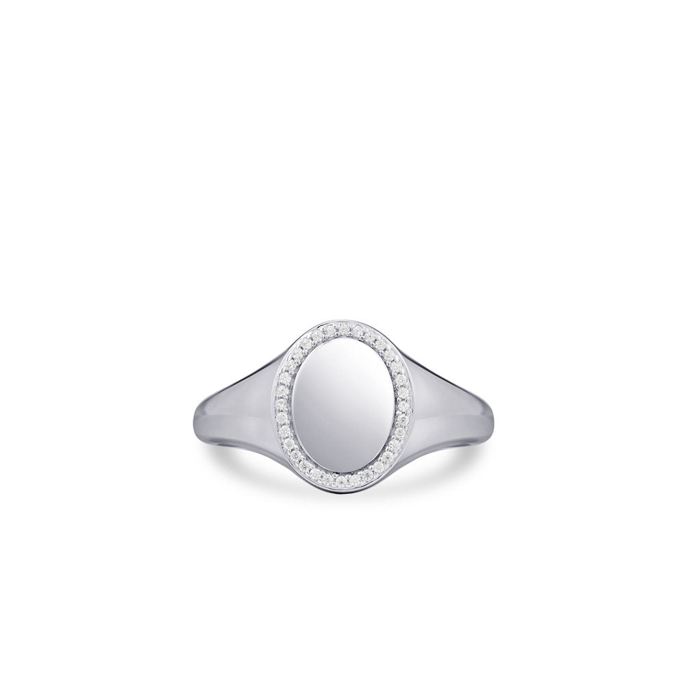 Gisser Ring Zilver Gerhodineerd Zirkonia Wit – R423 – foto 2
