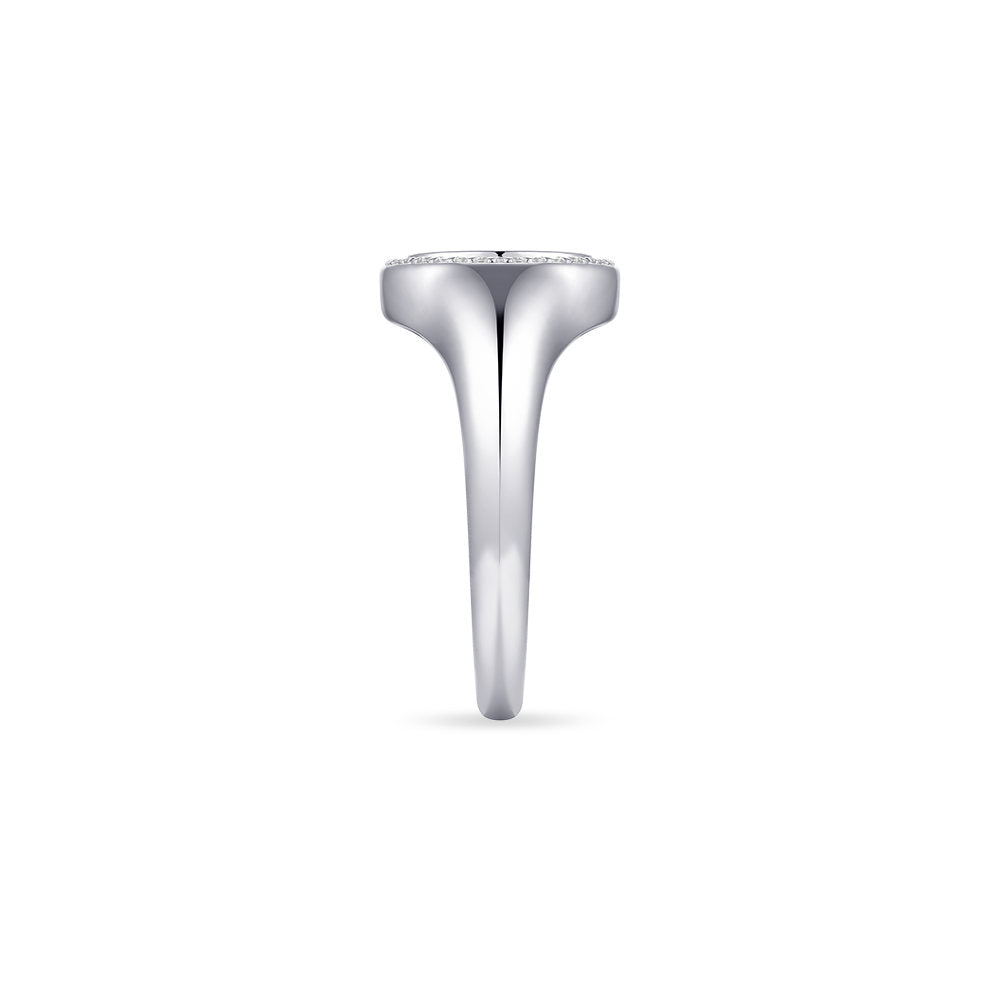 Gisser Ring Zilver Gerhodineerd Zirkonia Wit – R423 – foto 3