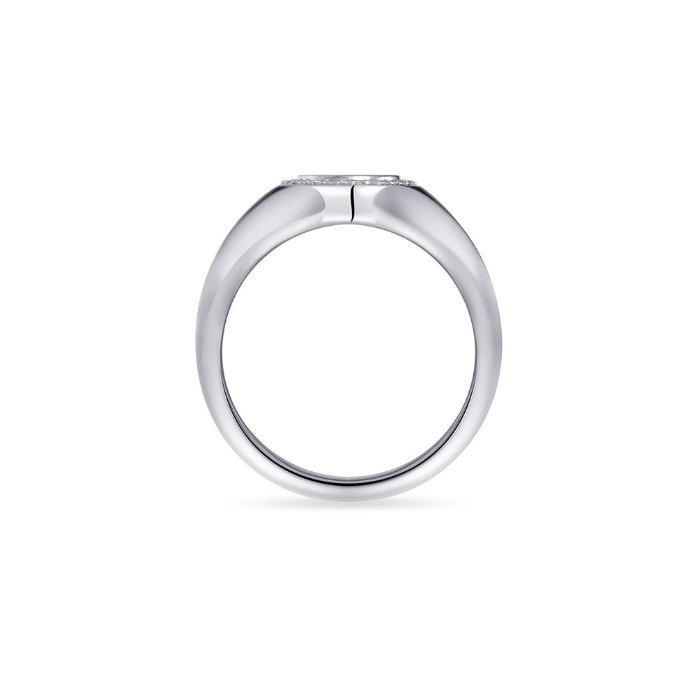 Gisser Ring Zilver Gerhodineerd Zirkonia Wit – R423 – foto 4