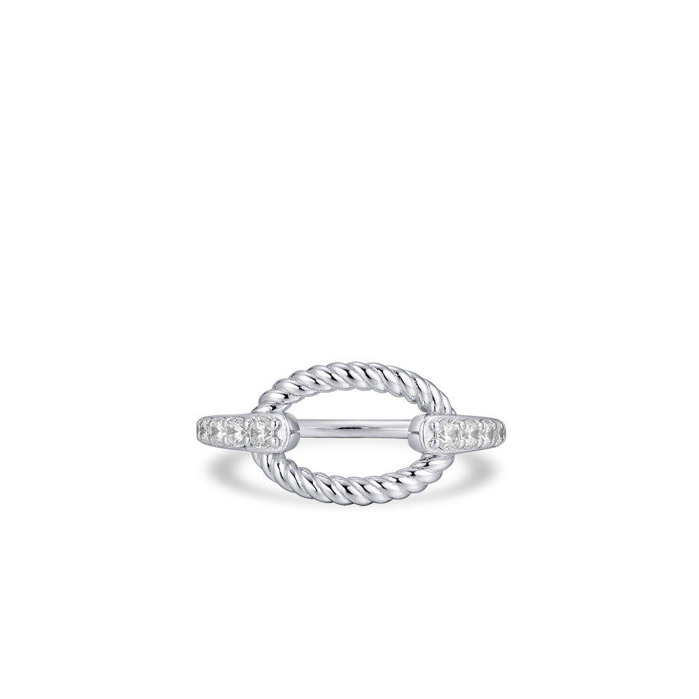 Gisser Ring Zilver Gerhodineerd Zirkonia Wit – R425 – foto 2