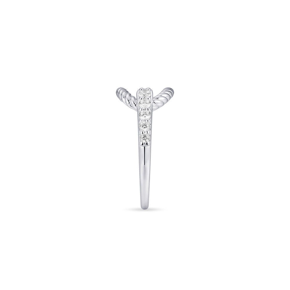 Gisser Ring Zilver Gerhodineerd Zirkonia Wit – R425 – foto 3