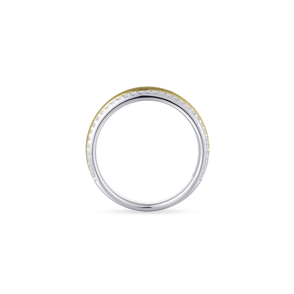 Gisser Ring Zilver Geel Verguld Zirkonia Wit – R458Y – foto 4