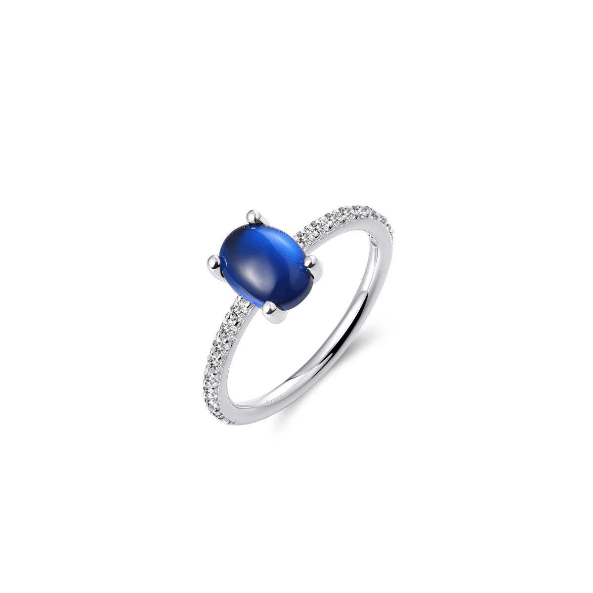 Gisser Ring Zilver Gerhodineerd Zirkonia Wit – R472B