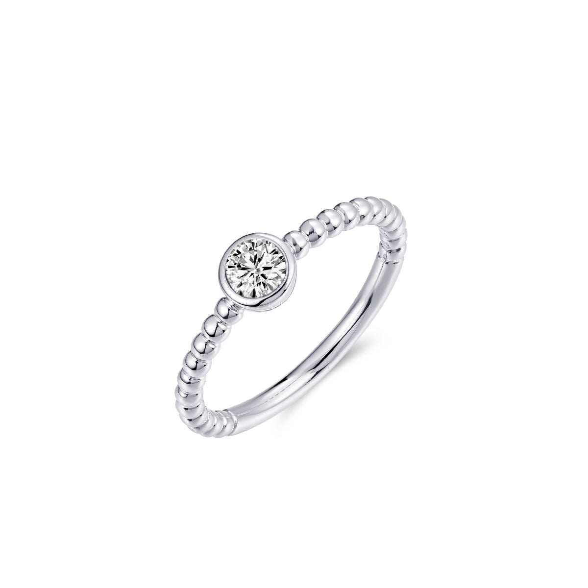 Gisser Ring Zilver Gerhodineerd Zirkonia Wit – R477