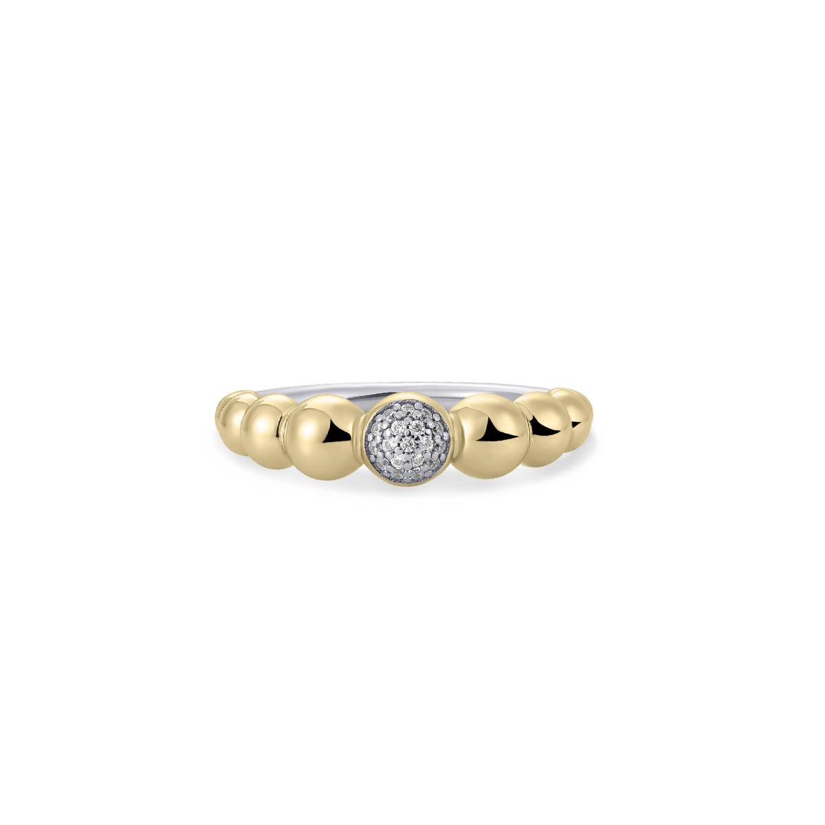 Gisser Ring Zilver Geel Verguld Zirkonia Wit – R485Y – foto 2
