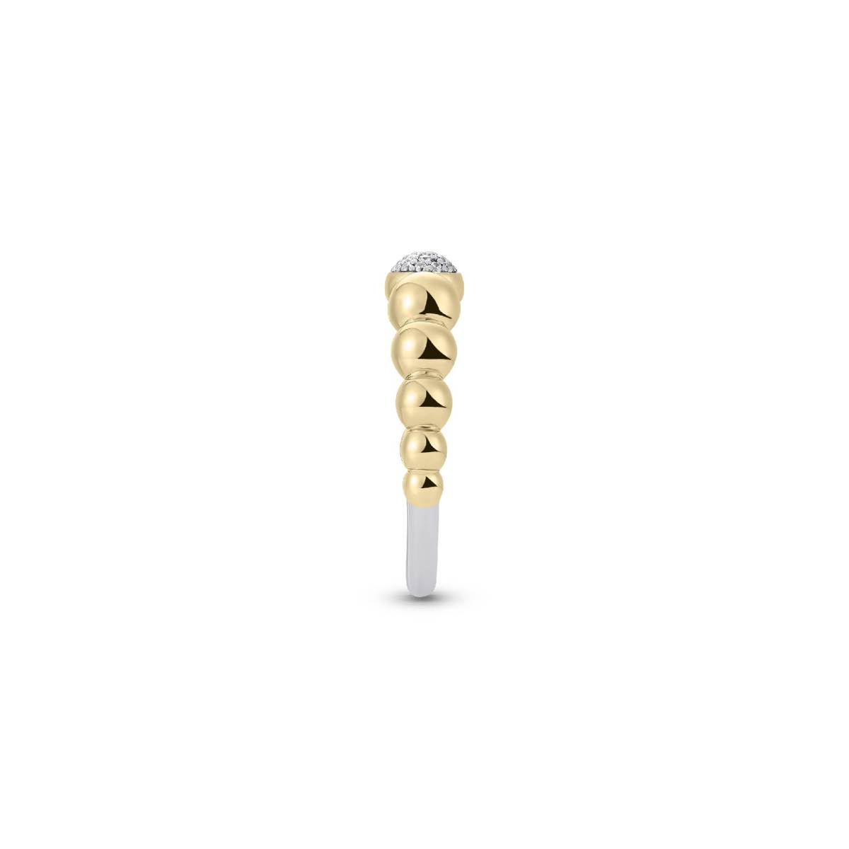 Gisser Ring Zilver Geel Verguld Zirkonia Wit – R485Y – foto 3